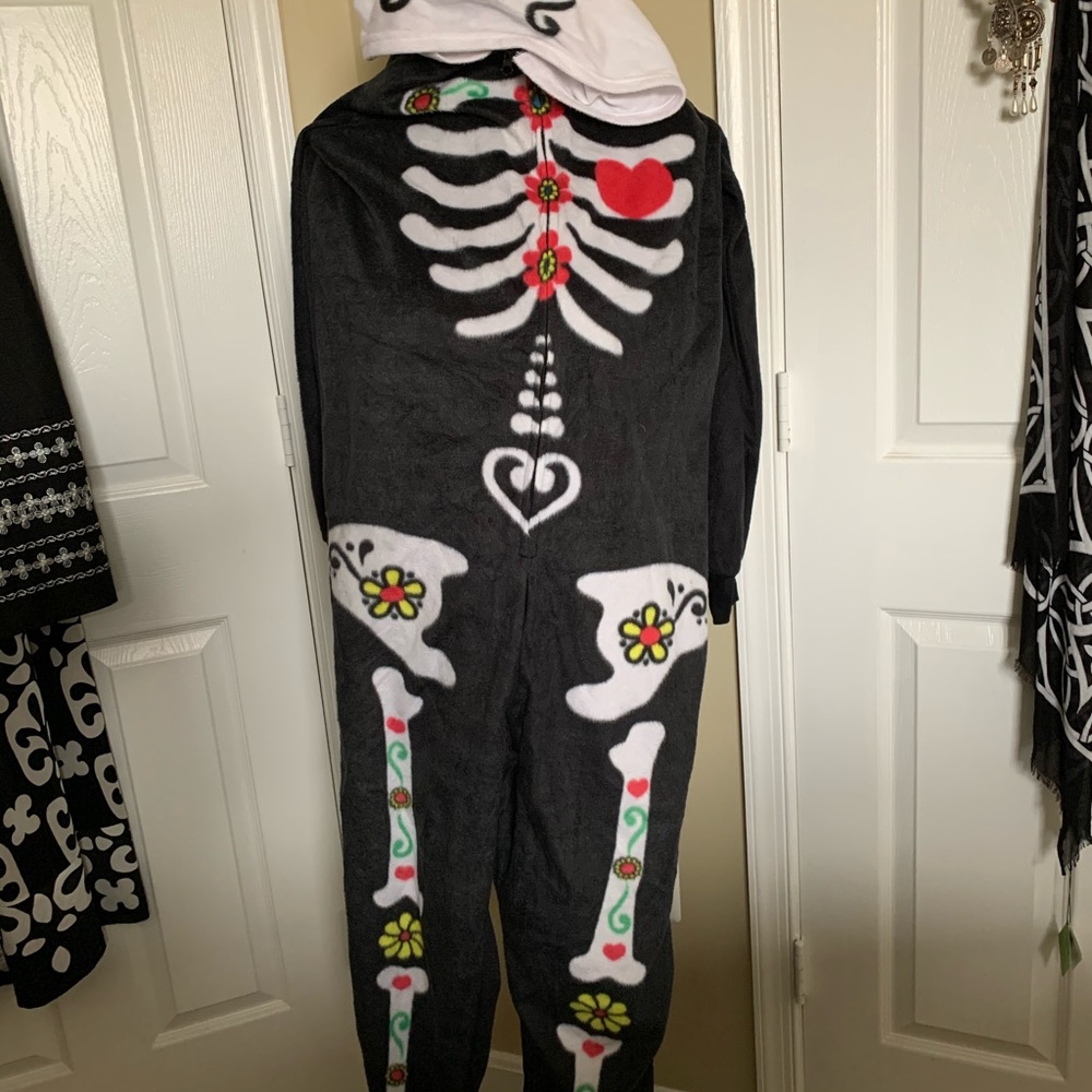 Day of the dead skeleton  fleece onesie